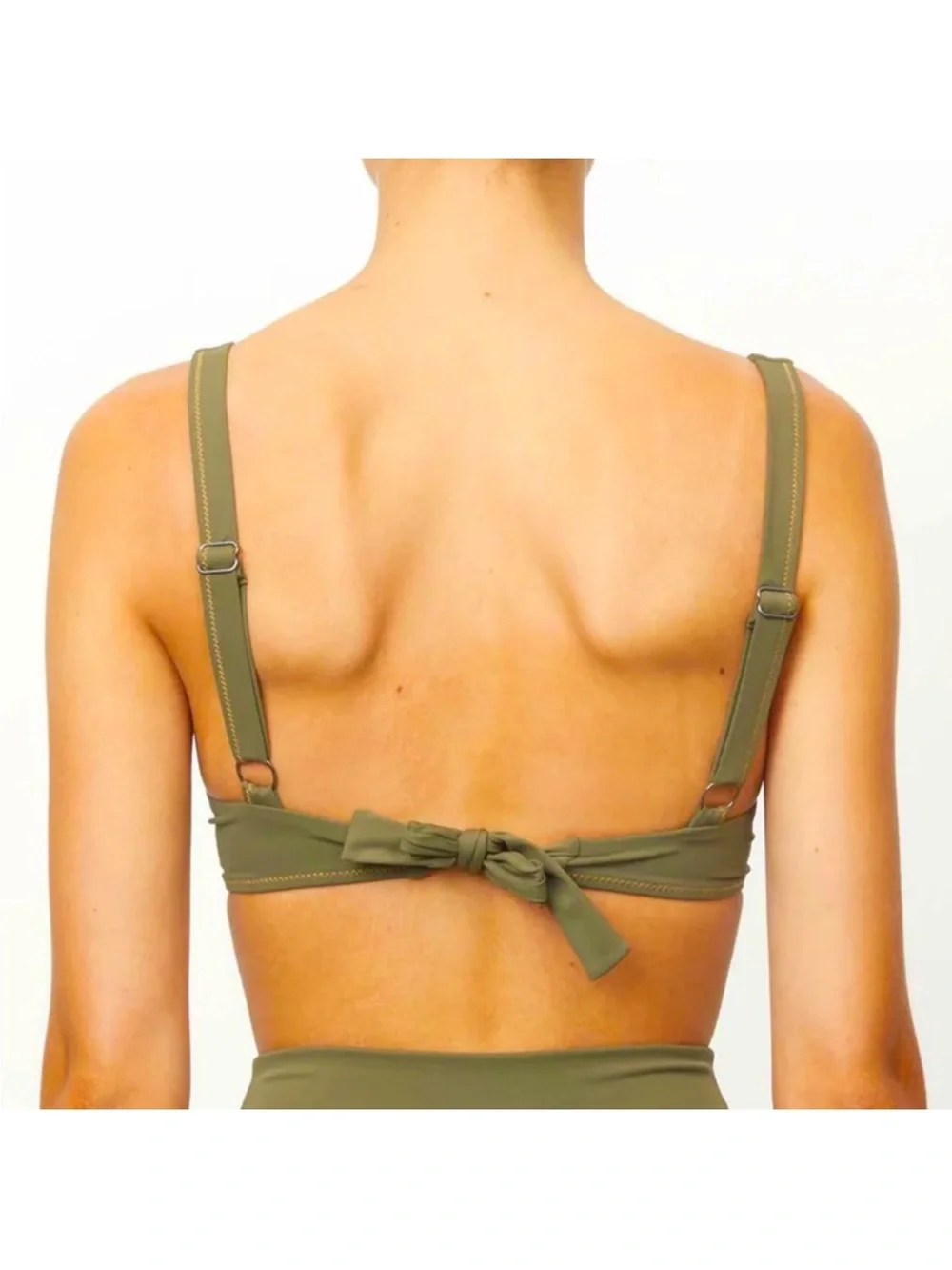 It's Now Cool The Contour Boost Bikini Top Carraway Green Size Medium NWT